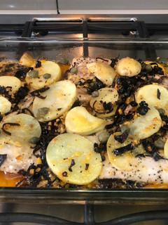 Una foto de Filete de pescado a los tres Chiles con el toque Sonorense