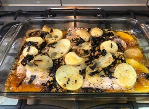 Una foto de Filete de pescado a los tres Chiles con el toque Sonorense