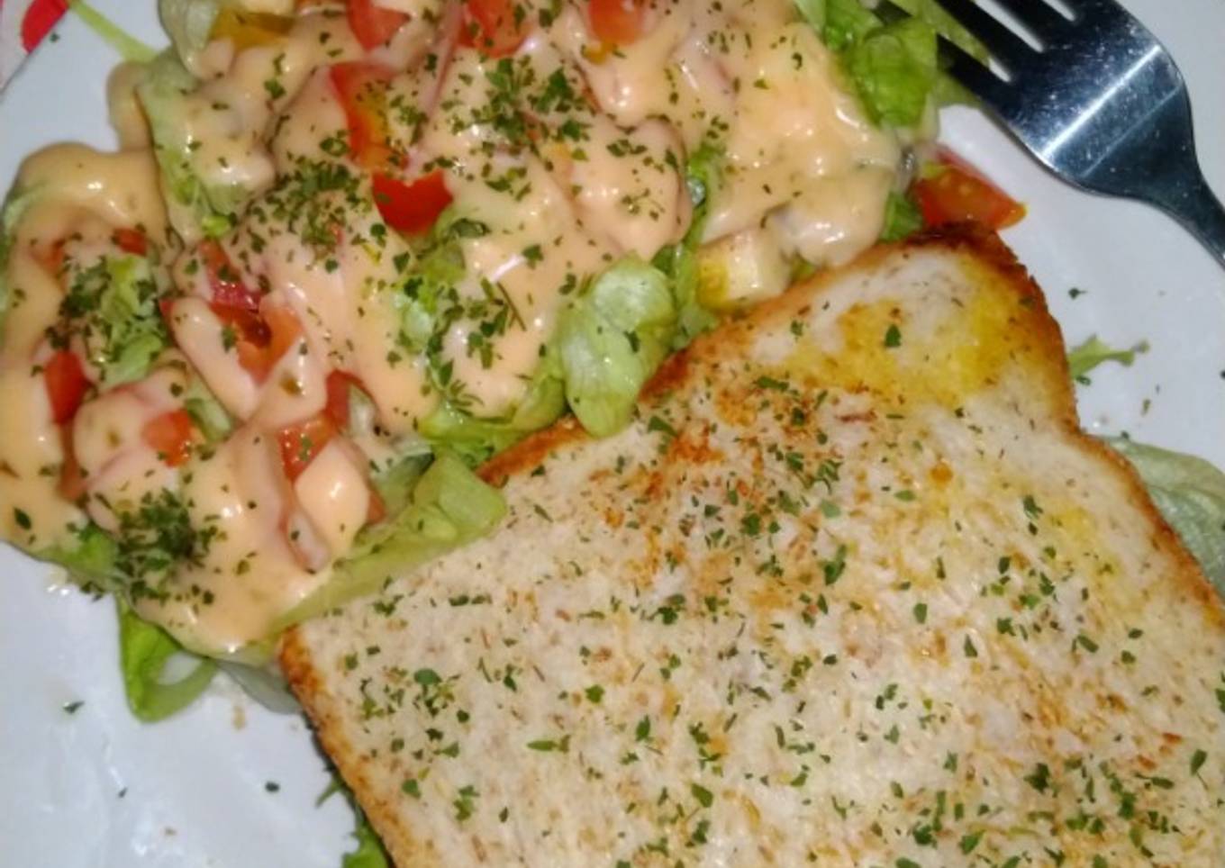 Rogan isi telur with salad #dapurudut