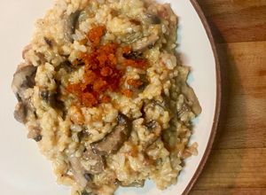 Foto de Risoto de farinheira e cogumelos