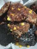 Daging dan Crabstick Cincang Lapis Rumput Laut