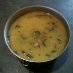 A picture of Bitter gourd moong daal.
