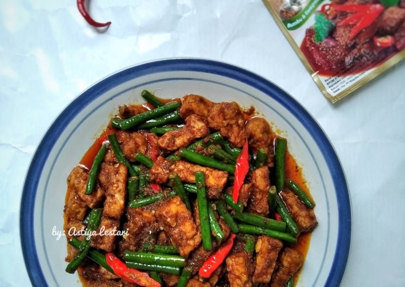 Oseng Rendang Tempe Kacang Panjang