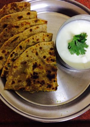 A picture of Sweet potato paratha.