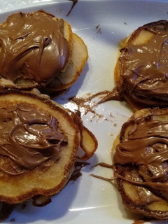 Φωτογραφία της συνταγής Pancakes με μερέντα (τα πιο αφράτα)