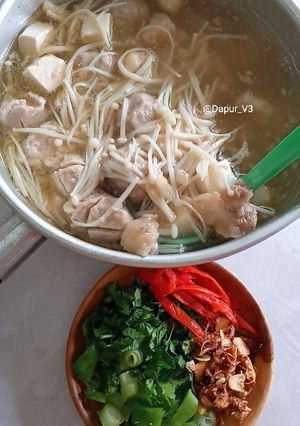 Foto resep Sup jamur enoki dan bakso