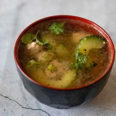 A picture of Cucumber soup ต้มจืดแตงกวาหมูสับ.