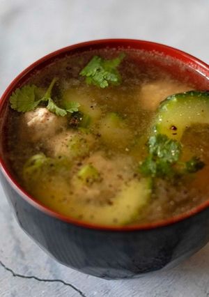 A picture of Cucumber soup ต้มจืดแตงกวาหมูสับ.