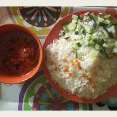 Rice and tomato stew A picture of Rice and tomato stew.