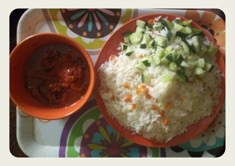 Easiest Way to Prepare Quick Rice and tomato stew