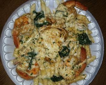 Fresh, Cooking Recipe Chicken  shrimp Alfredo Delicious and Healthy