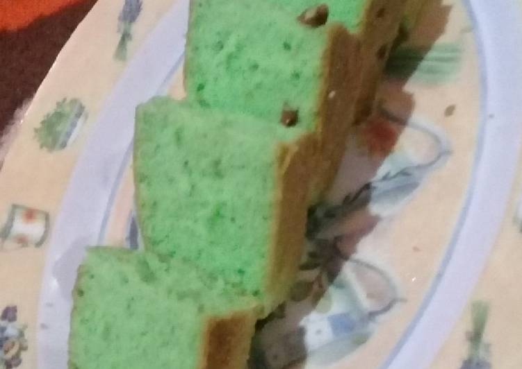 Resep Bolu pandan kismis putih telur Anti Gagal