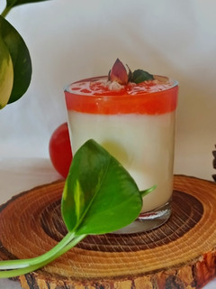 عکسی از دستور پودینگ با سس خرمالو