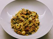 A picture of red potato salad bacon