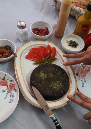 عکسی از دستور کوکو سبزی (زری پز) بجنورد