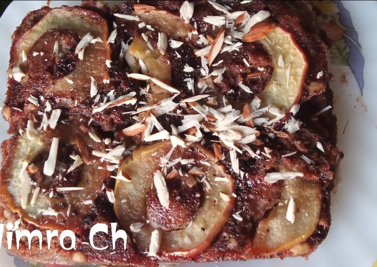 Steps to Make Favorite Chocolate Cake with apple