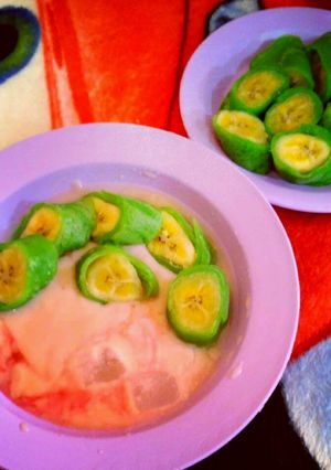 Foto resep Es pisang ijo