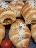 Croissants salados rellenos con un sabor irresistible