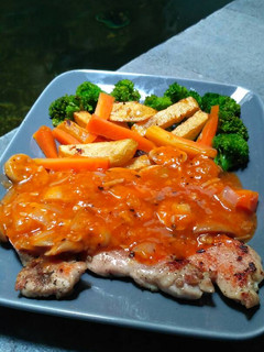 Foto resep Grilled chicken with mushroom sauce