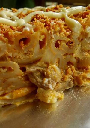Foto resep Baked Mac 'n Cheese with Bolognese Sauce & Mushroom 🍄 ala MamaKen