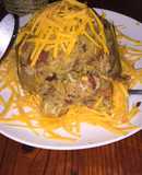Mofongo de chicharón con queso