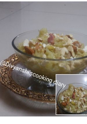 A picture of Lauki ka halwa.