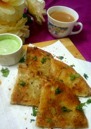 A picture of Qeema paratha.