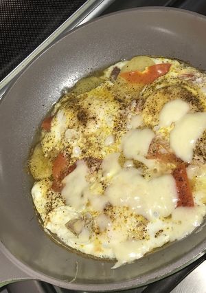 صورة لوصفة بيض بالخضار 🥚💗