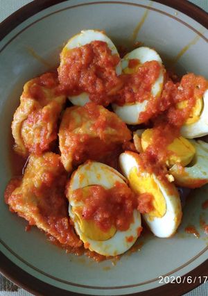 Foto resep Telur Tahu Masak Habang alias bumbu bali/merah