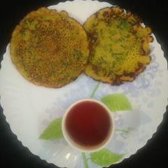 A picture of Spinach Cheela.