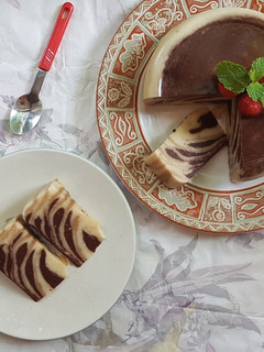 Foto resep Puding Zebra Roti Tawar (Cokelat Kopi Susu)