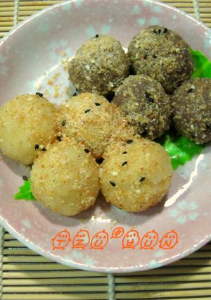 自製白麻糬&紫麻糬 的食譜成品照片
