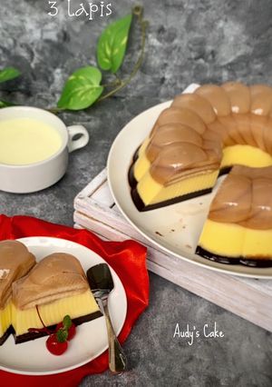 Foto resep Puding Marie Regal 3 Lapis