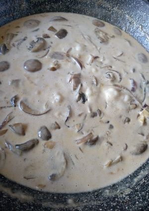 Una foto de Salsa de hongos