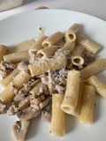 Pasta alla Boscaiola (Rigatoni with Sausage, Mushrooms and Cream)