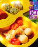 Trứng cút khìa nước dừa với tôm