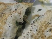 A picture of spinach omlette