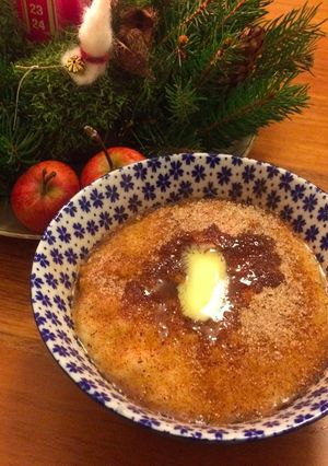 A picture of Danish Christmas Rice Pudding.