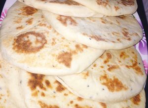 صورة لوصفة خبز المقلاة بازلاما التركي