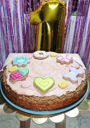 Una foto de Pastel de cumpleaños apto para perritos 🎂🥳