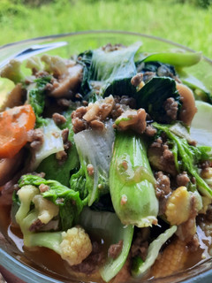 Foto resep Capcay daging cincang saus tiram