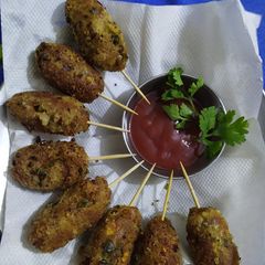 A picture of Kamalkakdi ke kabab.
