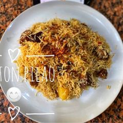 Mutton yakhni pulao A picture of Mutton yakhni pulao.