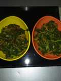 Spinnach vegetables with ugba