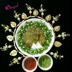 A picture of Corn Spinach Handvo.