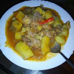 A picture of Matoke stew.