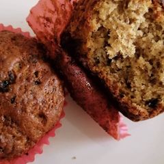 A picture of Banana chocolate chip muffins.