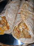 Whole wheat chicken burritos
