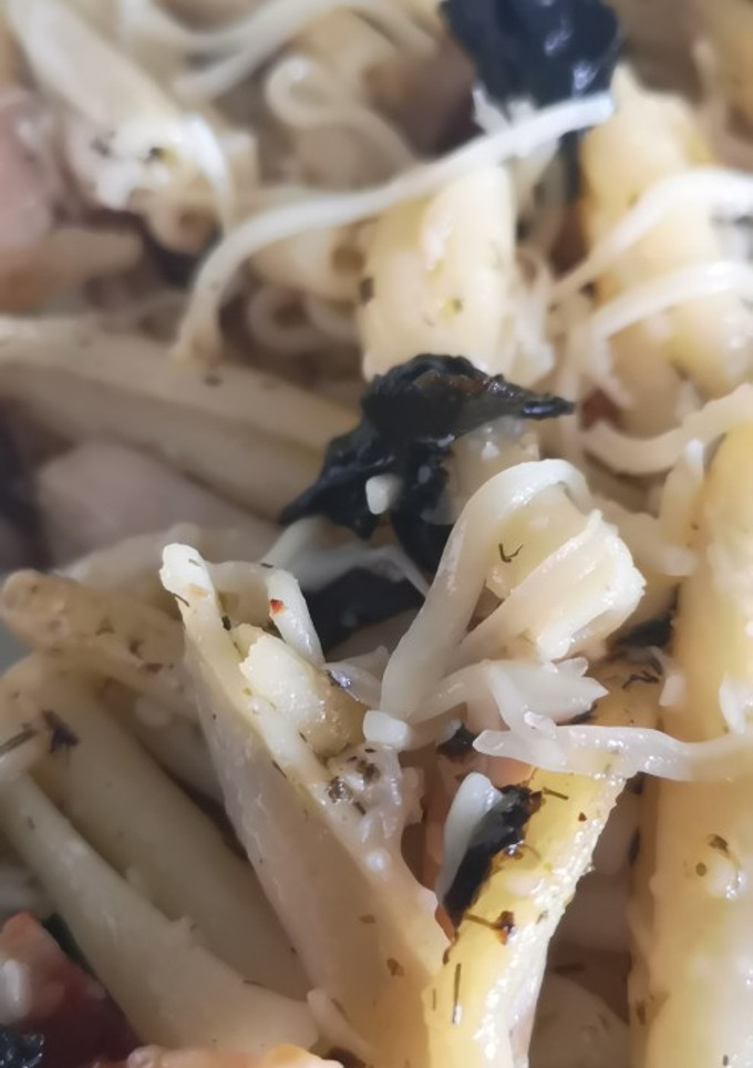 Una foto de Pasta a la marinera vegana
