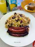 Riz aux haricots rouge et chipolatas